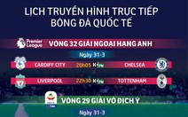 Lịch truyền hình bóng đá 31-3: Đại chiến Liverpool - Tottenham 'đốt nóng' châu Âu