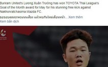 Xuân Trường đoạt danh hiệu  'Bàn thắng đẹp nhất tháng 5' của Thai League