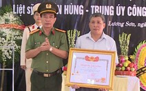 Tặng bằng Tổ quốc ghi công cho trung úy công an quên mình, dũng cảm cứu đồng đội