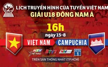 Lịch trực tiếp U18 Việt Nam gặp Campuchia ở Giải U18 Đông Nam Á 2019