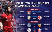 Lịch trực tiếp Champions League hôm nay