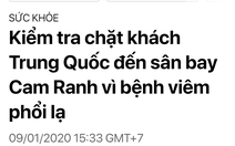 Giám sát dịch tễ về virút corona liên quan 2 khách Trung Quốc khi ở Nha Trang