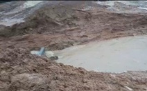 Một đoạn đập ở Quảng Nam bị vỡ do ảnh hưởng bởi mưa lớn