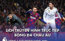 Lịch trực tiếp bóng đá châu Âu 24-10: Siêu kinh điển Barca - Real Madrid