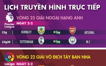 Lịch trực tiếp bóng đá châu Âu ngày 2-2: Tottenham gặp Man City