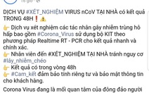 Buộc phòng khám ngưng ngay quảng cáo dịch vụ xét nghiệm virus corona tại nhà