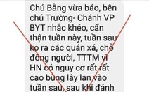 Xuất hiện tin giả về khuyến cáo dịch của chánh văn phòng Bộ Y tế