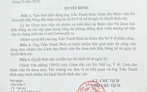 'Thiếu quyết liệt phòng dịch corona', giám đốc bệnh viện bị chuyển công tác