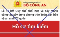 Giả mạo Cổng thông tin điện tử Bộ Công an để lừa đảo