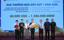 Bộ test COVID-19 được trao giải thưởng Bảo Sơn trị giá 1,3 tỉ