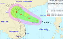 Vùng áp thấp trên biển Đông đã mạnh lên thành áp thấp nhiệt đới