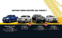 Chương trình ưu đãi dành cho khách hàng mua xe Nissan trong tháng 07/2020