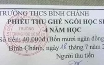 TP.HCM: Yêu cầu dừng thu, trả lại tiền 'ghế ngồi học sinh' cho phụ huynh