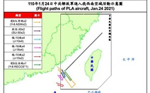 Đài Loan phản ứng: 'Chiến đấu cơ Trung Quốc tiếp tục bay vào ADIZ của Đài Loan'