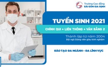 Trường Cao Đẳng Sài Gòn Gia Định tuyển sinh 2021