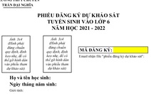 Trường THPT chuyên Trần Đại Nghĩa bắt đầu phát phiếu đăng ký dự tuyển vào lớp 6