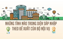 Đồ họa: Những tỉnh, thành có thể sáp nhập theo đề xuất của Bộ Nội vụ