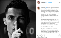 Ronaldo tức giận viết tâm thư: 'Tôi không cho phép mọi người đùa giỡn với tên tuổi của tôi'