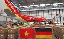 Chuyến bay Vietjet chuyên chở thiết bị y tế viện trợ từ Đức đã về tới Việt Nam