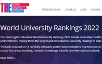 Top 5 đại học của Việt Nam trên bảng Times Higher Education năm 2022