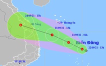 Vùng áp thấp trên Biển Đông tăng cấp, hướng nhanh vào bờ biển Đà Nẵng, Bình Định