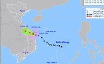 Bão số 6 ngay trên vùng biển ven bờ từ Thừa Thiên Huế đến Quảng Ngãi