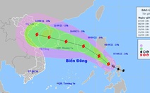 Bão Conson khi vào Biển Đông đi rất nhanh và tăng cường độ rất mạnh