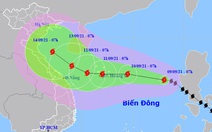 Bão số 5 có khả năng giật cấp 13 khi qua Hoàng Sa, hướng vào đất liền