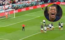 Kylian Mbappe cười sung sướng khi Harry Kane sút hỏng penalty