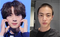 Hình ảnh Jin BTS xuống tóc đi nhập ngũ gây sốt mạng xã hội