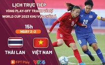 Lịch trực tiếp play-off dự World Cup 2022: Tuyển nữ Việt Nam - Thái Lan