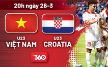 Lịch trực tiếp U23 Việt Nam - U23 Croatia tại Dubai Cup 2022