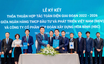 BIDV và Tập đoàn Xây dựng Hòa Bình ký kết hợp tác toàn diện