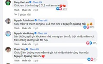 Quang Hải thông báo 'chính thức đặt chân trên con đường mới', nhiều cầu thủ Việt Nam chúc mừng