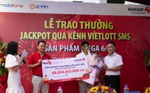 Thuê bao là nhân viên văn phòng nhận trúng giải Jackpot cao nhất qua Vietlott SMS 66,8 tỉ đồng