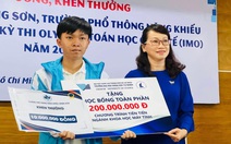 Trường ĐH Khoa học tự nhiên TP.HCM trao học bổng toàn phần cho 2 học sinh đoạt huy chương quốc tế