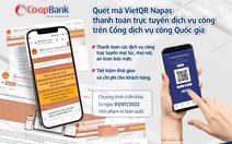 Cùng Co-opBank Mobile Banking thanh toán trực tuyến trên Cổng dịch vụ công Quốc gia