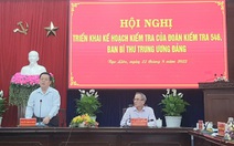 Trưởng Ban Tuyên giáo Trung ương Nguyễn Trọng Nghĩa triển khai công tác kiểm tra tại Bạc Liêu