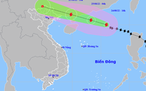 Tâm bão số 3 đang ở khu vực phía bắc Biển Đông, từ chiều mai Bắc Bộ mưa to