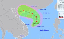 Vùng áp thấp mạnh lên thành áp thấp nhiệt đới