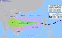 Trưa nay 26-9, bão số 4 tăng cường độ trở lại và dự báo tiếp tục mạnh thêm