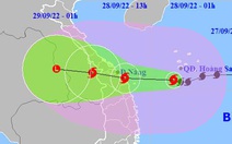 Bão số 4 cách Đà Nẵng - Bình Định 270km, đảo Lý Sơn gió giật cấp 11