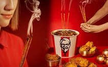 KFC Thái tung quảng cáo 'vị ngon trên từng nén nhang'