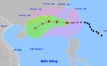 Tâm bão số 4 ở bắc Biển Đông, mạnh cấp 12, giật cấp 15