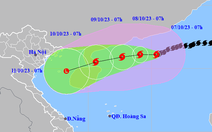 Bão số 4 mạnh cấp 13, giật cấp 16, hướng về vịnh Bắc Bộ