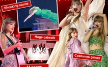 Taylor Swift 'bơi lội' như tiên cá trong show diễn để đời The Eras tour