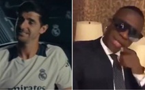 Thủ môn Courtois trêu chọc Vinicius hát karaoke 'khó nghe'