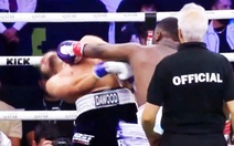 Võ sĩ quyền anh knock-out đối thủ dù đấm không trúng