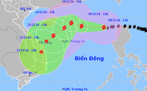 Bão Yinxing đang có xu hướng mạnh thêm