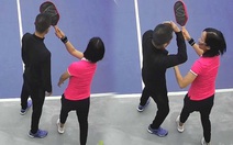 Chồng u đầu khi dạy vợ chơi pickleball